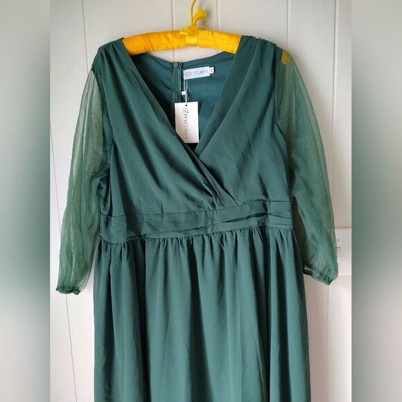 Flycurvy Women's Green Formal Dress Size 3XL - Picture 2 of 8